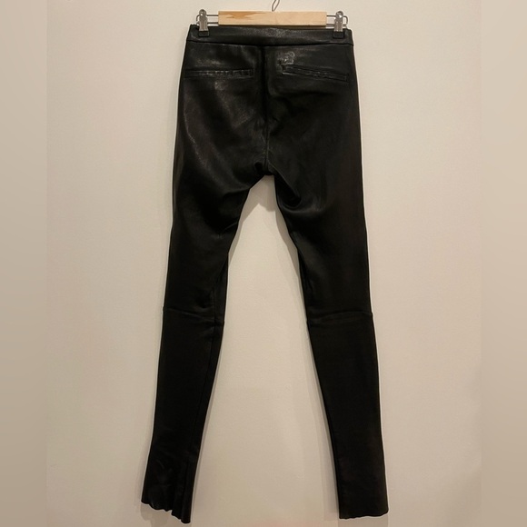 Anon Atelier Designer Black Lambskin Leather Pants Leggings size 4 - Picture 8 of 10